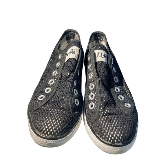 Converse All Star Unisex size Women 8 Men 6 Black Slip-On Mesh Sneakers  Shoes - Picture 2 of 8